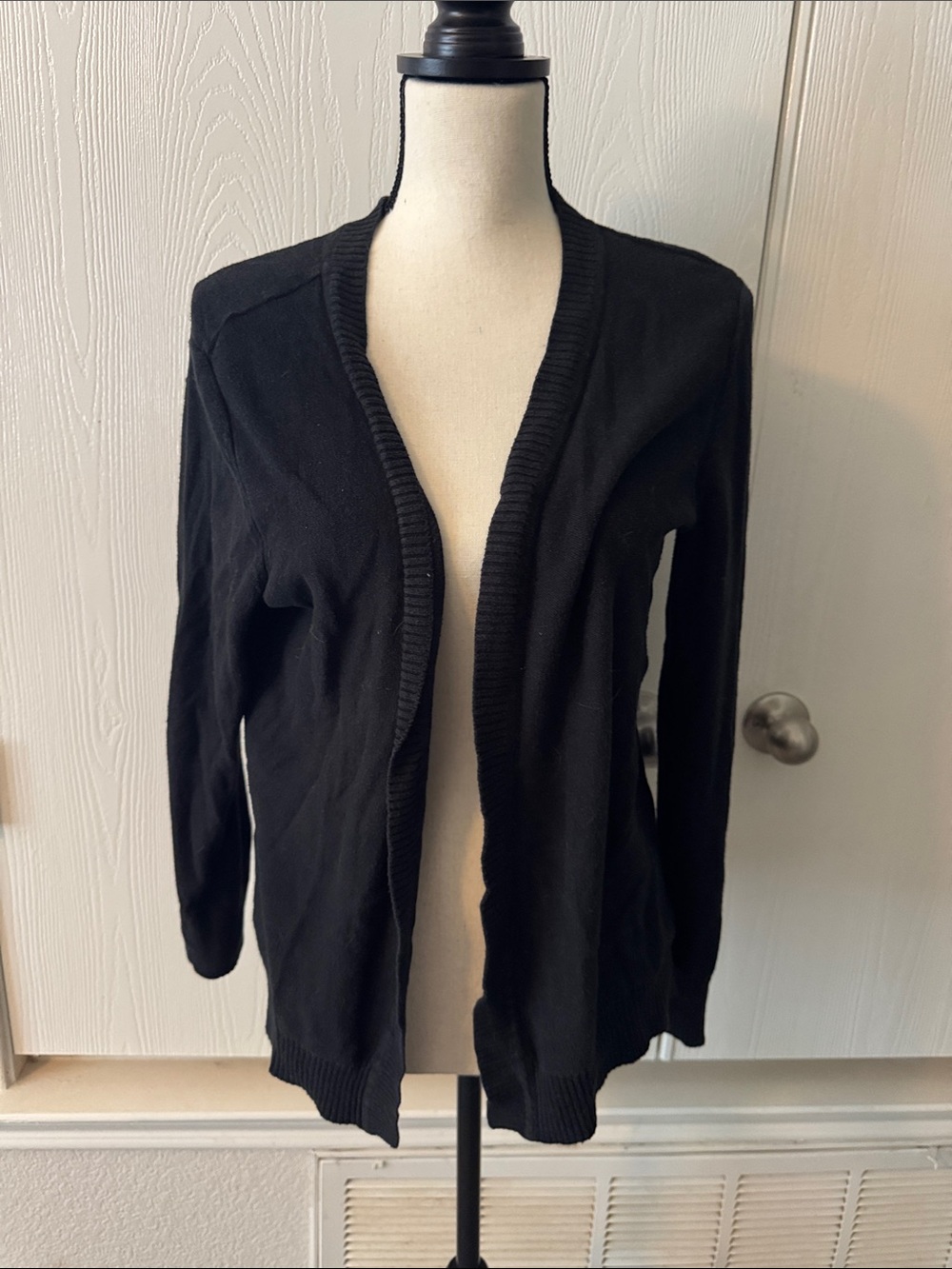 Faded Glory Black Open-Front Women's Cardigan